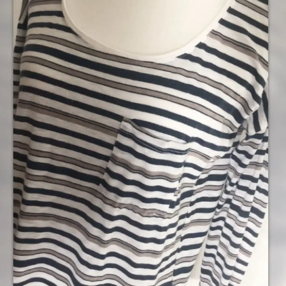 Splendid striped pocket front tshirt